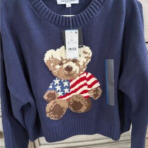 Navy Bear Sweater